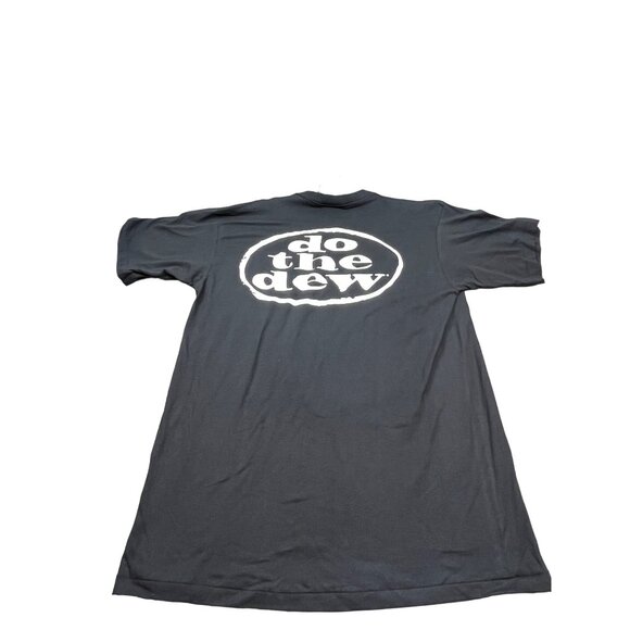 Vintage Mountain Dew Mens Black L/XL Shirt Made In USA Do The Dew - Picture 2 of 10